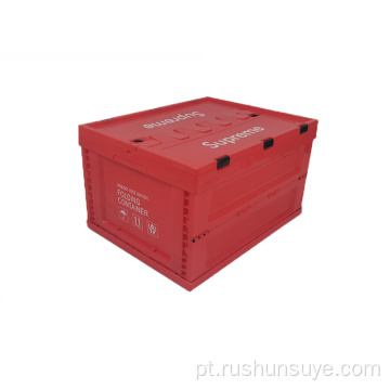 53L Caixa dobrável de moda vermelha com capa